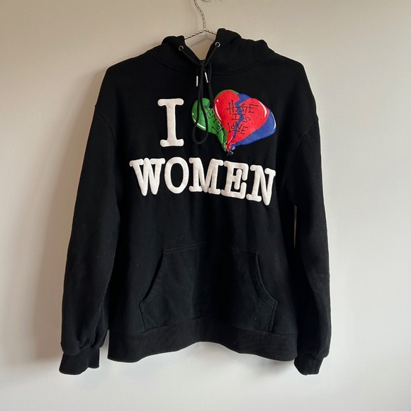 Designer D'or Emotional Garment Hoodie, black, I love women. RARE FIND! - Picture 1 of 7